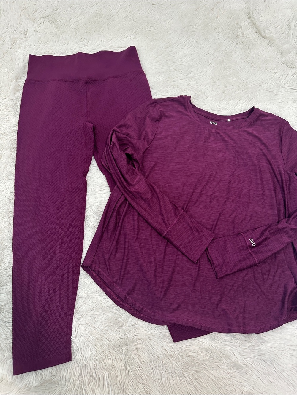 🍓 DSG Legging & Long Sleeve Active Tee Outfit Size L